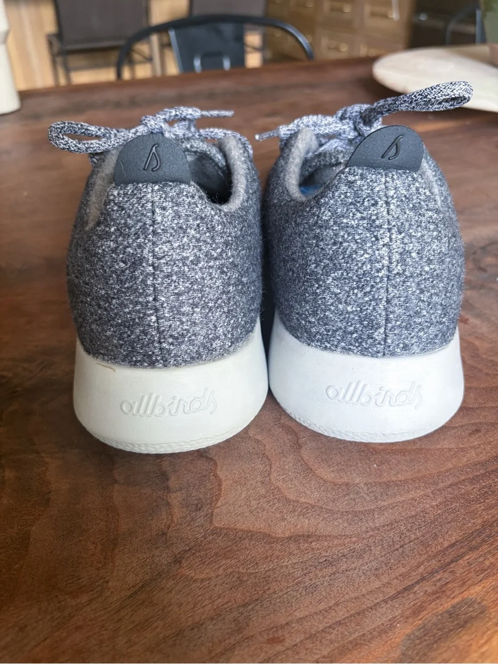 allbirds Men's Charcoal Wool Runner with White Sole